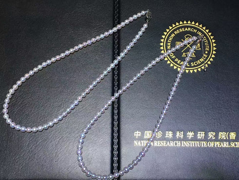 5-6mm Aurora White Freshwater Pearl Strand Necklace
