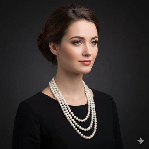 68-inch White Freshwater Pearl Necklace