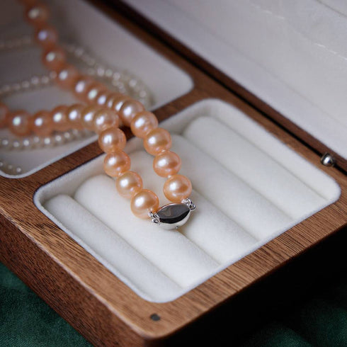 7.5-8mm Pink Freshwater Pearl Necklace - Necklaces made with hand-selected pearls from House of Pearls