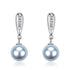 7-8mm Silver Blue Akoya Pearl Drop Earrings - Earrings made with hand-selected pearls from House of Pearls