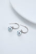 7-8mm Silver Blue Akoya Pearl Open Hoop Earrings - Earrings made with hand-selected pearls from House of Pearls