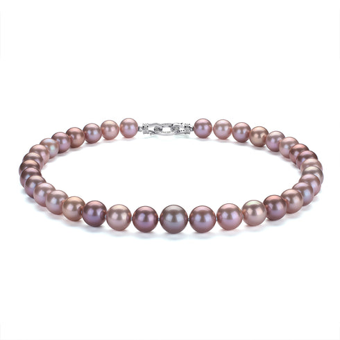 11-13mm Purple Freshwater Pearl Strand Necklace -AAA Quality