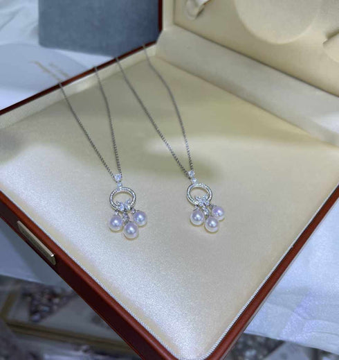 Dreamcatcher Three Pearls Pendant Necklace - House Of Pearls