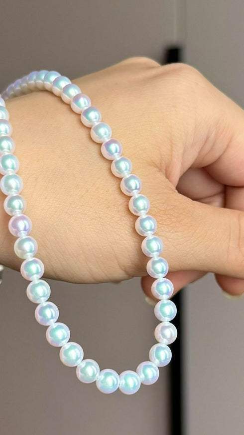 Aurora White Freshwater Pearl Strand Necklace (5–5.5mm)