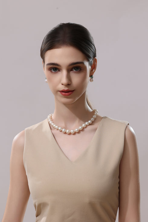 11-13mm Edison White Freshwater Pearl Strand Necklace