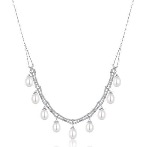 8.5-9mm Smile Drop Pearls Luxury Necklace - Necklaces made with hand-selected pearls from House of Pearls