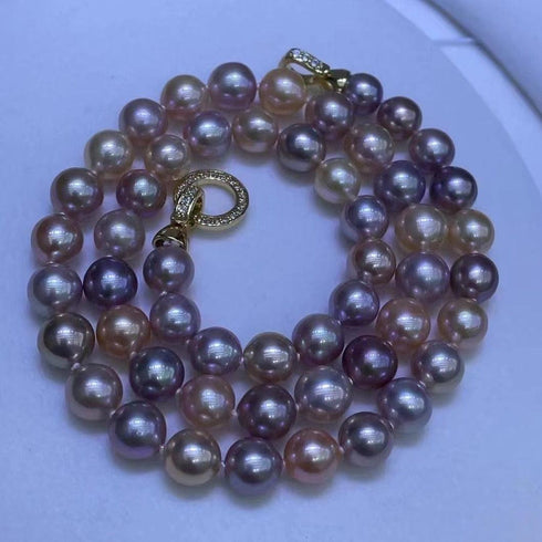 8-9mm Multicolor Freshwater Akoya Cultured Pearl Necklace - Necklaces made with hand-selected pearls from House of Pearls