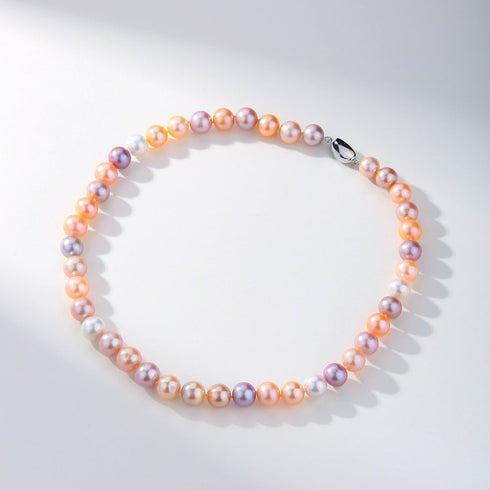 8-9mm Multicolor Freshwater Pearl Strand Necklace - AAAA Quality - Necklaces made with hand-selected pearls from House of Pearls