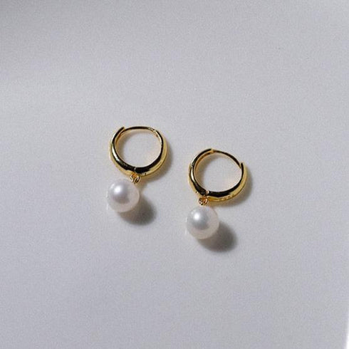 9-10mm Freshwater Pearl Drop Earrings - Earrings made with hand-selected pearls from House of Pearls