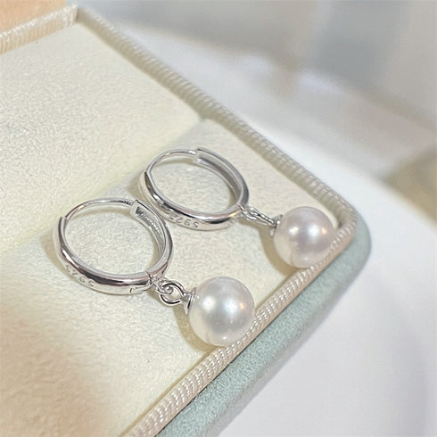 9-10mm Freshwater Pearl Drop Earrings - Earrings made with hand-selected pearls from House of Pearls