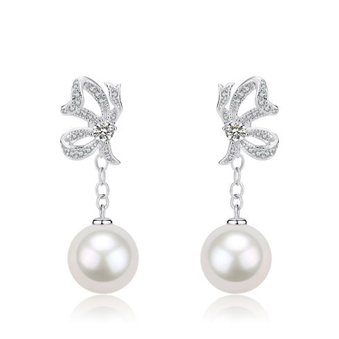 9-10mm Freshwater Pearls & Butterfly Stud Detachable Earrings - Earrings made with hand-selected pearls from House of Pearls