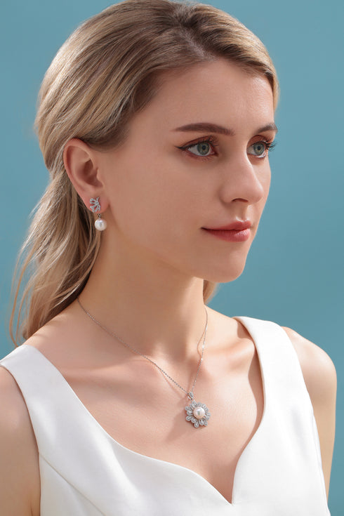 9-10mm Freshwater Pearls & Butterfly Stud Detachable Earrings - Earrings made with hand-selected pearls from House of Pearls