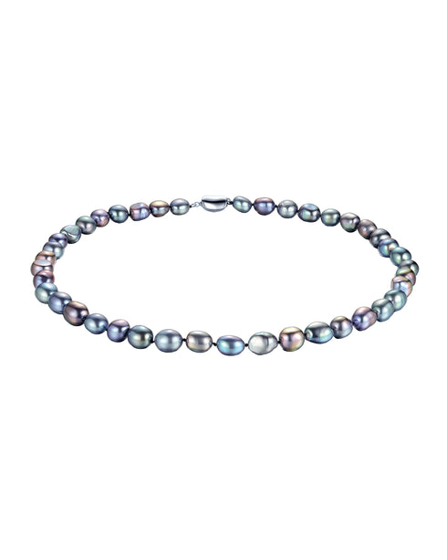 Necklace: Peacock color baroque freshwater pearls, multiple lengths, House Of Pearls - VA