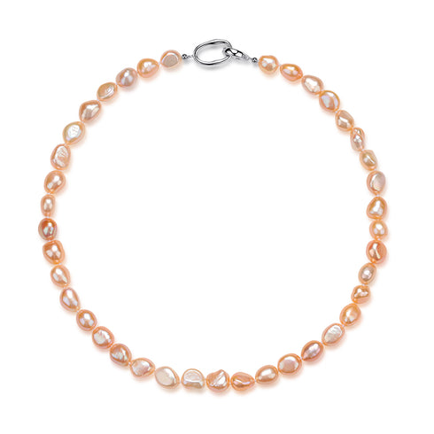 9-10mm Pink Baroque Freshwater Pearl Necklace - Necklaces made with hand-selected pearls from House of Pearls