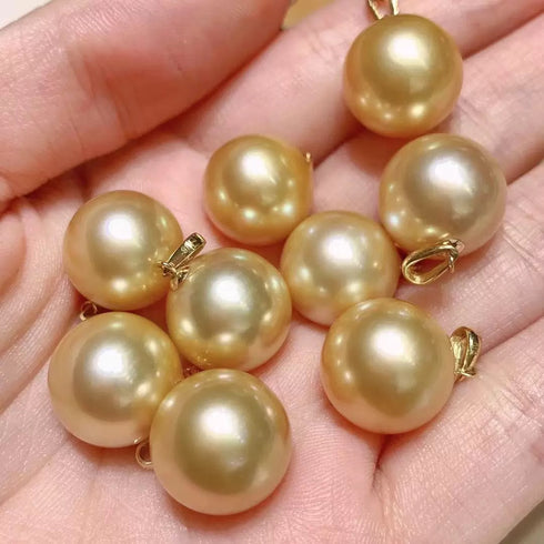 12-13mm Golden South Sea Pearl Classic Solitaire Pendant Necklace - GUILD Certified - Necklaces made with hand-selected pearls from House of Pearls