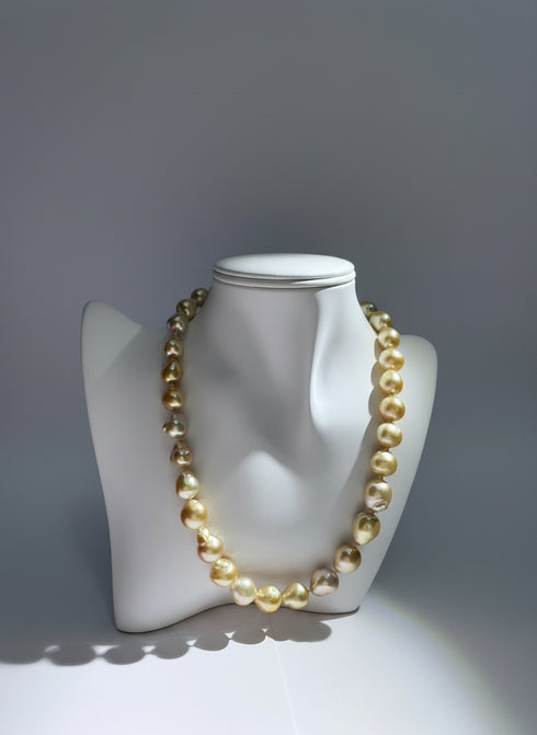 11-13mm Golden South Sea Baroque Pearl Strand - Necklaces made with hand-selected pearls from House of Pearls