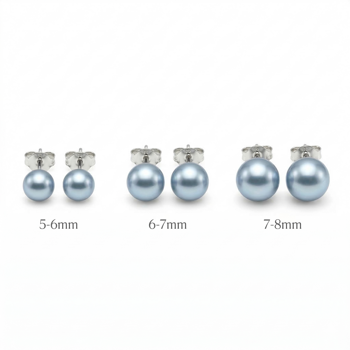 1*p様 All Blue Pearl earrings mediumシルバーピ AKOYA_silver_blue_earrings_stu