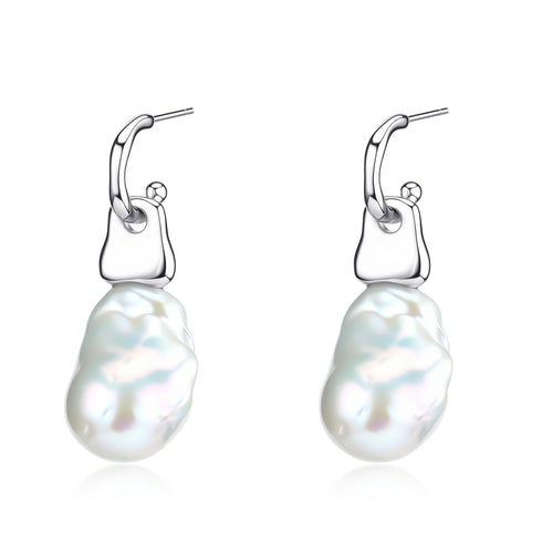 10-12mm Bold Baroque Pearl Earrings