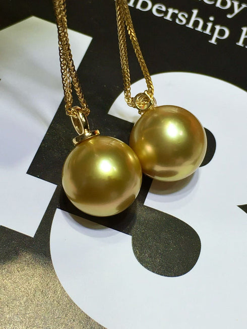 10-12mm Golden South Sea Pearl Classic Pendant Necklace – GRC Certified - Necklaces made with hand-selected pearls from House of Pearls