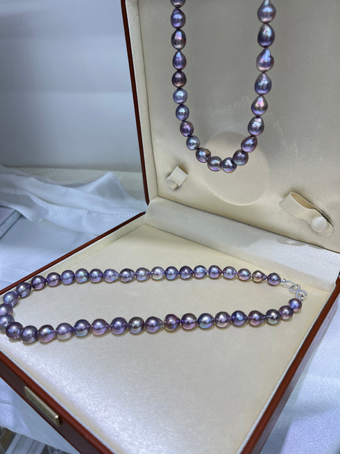 Aurora Colorful Iridescent Baroque Pearl Strand - House Of Pearls