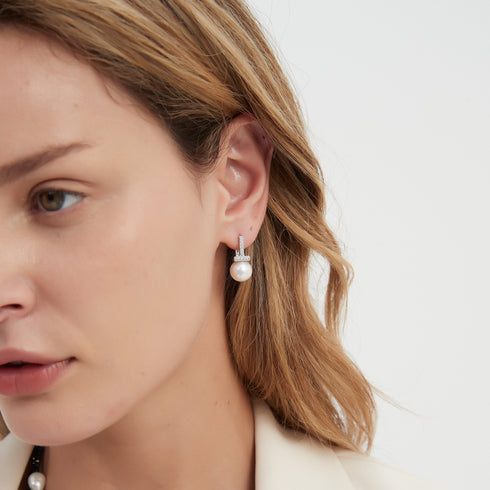 10-11mm Ziconia Pearl & Saskia Earrings - House Of Pearls