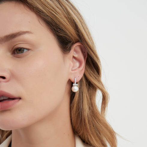 10-11mm Ziconia Pearl & Saskia Earrings - House Of Pearls