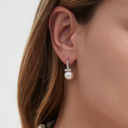 10-11mm Ziconia Pearl & Saskia Earrings - House Of Pearls