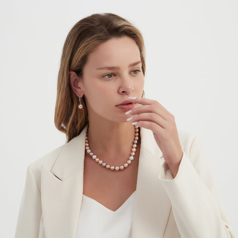 8-9mm Multicolor Freshwater Pearl Strand Necklace AAAA Grade - House Of Pearls