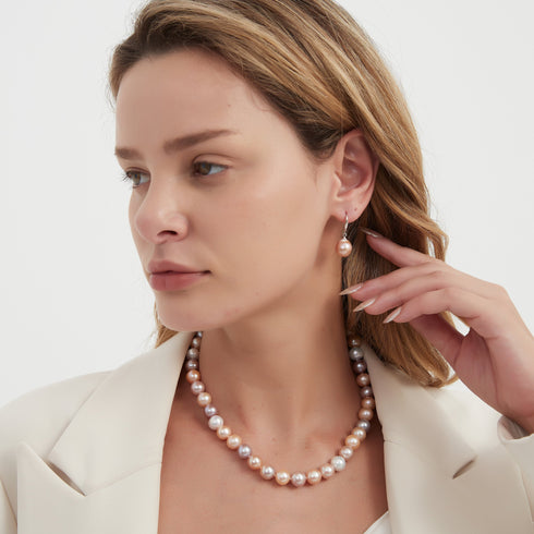 8-9mm Multicolor Freshwater Pearl Strand Necklace AAAA Grade - House Of Pearls