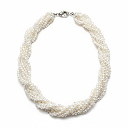 10-Strand Aurora Baby Pearl Necklace by House of Pearls - MZ; white multi-strand pearls