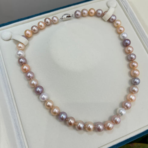 10-11mm Multicolor Freshwater Pearl Strand Necklace - House Of Pearls