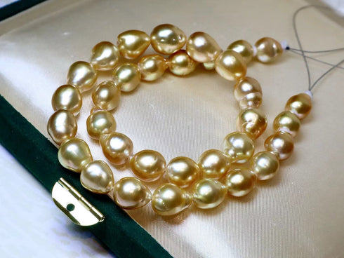 11-13mm Golden South Sea Baroque Pearl Strand - Necklaces made with hand-selected pearls from House of Pearls