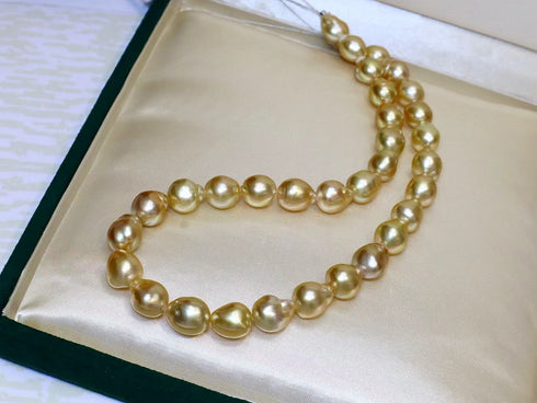 11-13mm Golden South Sea Baroque Pearl Strand - Necklaces made with hand-selected pearls from House of Pearls