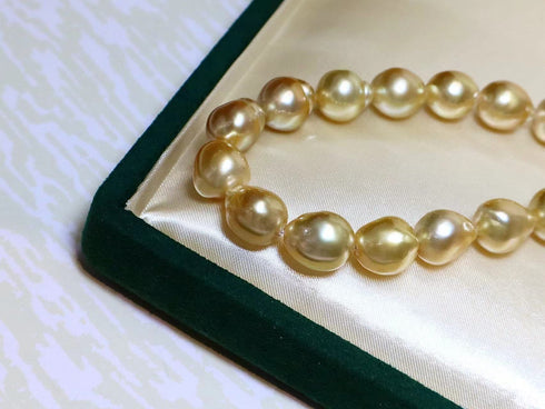 11-13mm Golden South Sea Baroque Pearl Strand - Necklaces made with hand-selected pearls from House of Pearls