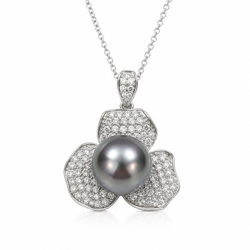 Tahitian South Sea Pearl Flora Pendant Necklace