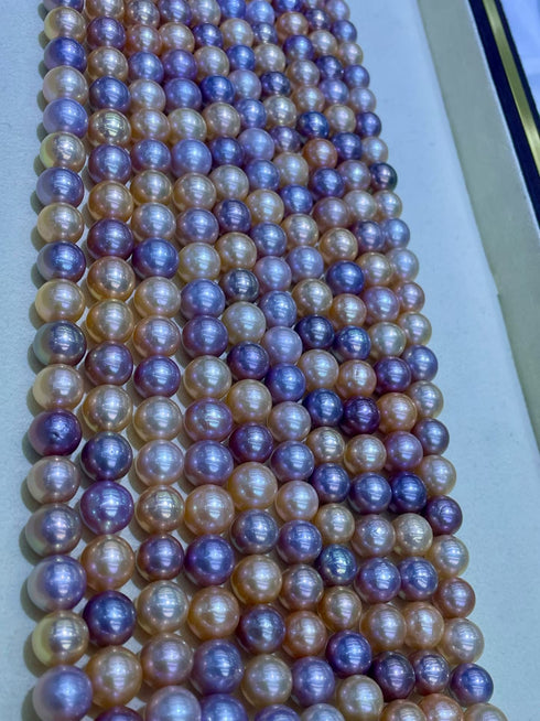 9-11mm Multicolor Freshwater Pearl Strand Necklace