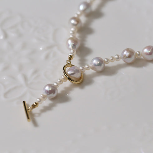 White Bold Baroque Pearl Pendant Necklace - House Of Pearls