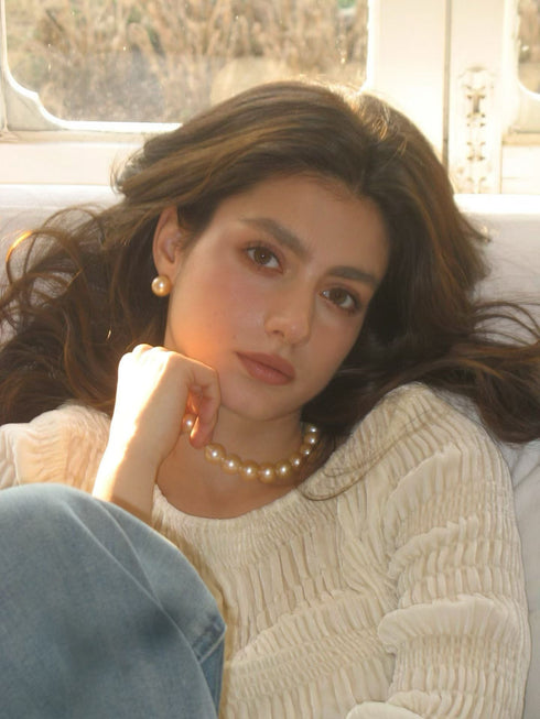 13–16mm Peach Pink Sunrise Pearl Necklace - GUILD Certified - Necklaces made with hand-selected pearls from House of Pearls