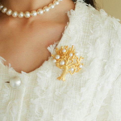 Tree of Life Vintage Pearl Brooch - House Of Pearls