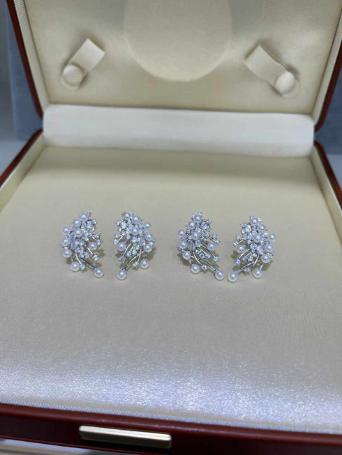 Sparkling Lucky Pearl Stud Earrings - House Of Pearls