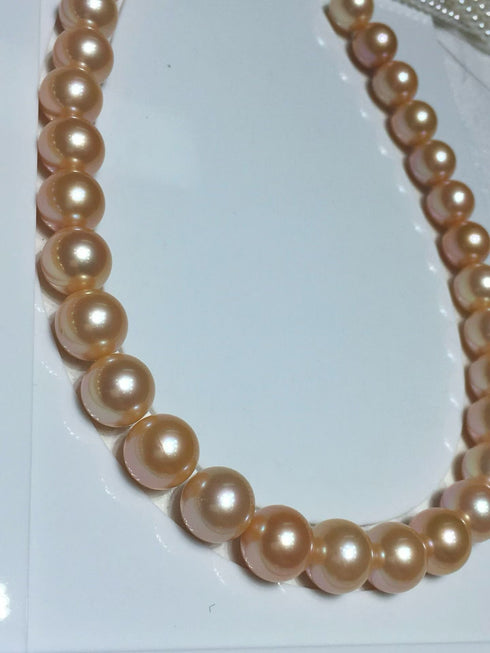 13–16mm Peach Pink Sunrise Pearl Necklace - GUILD Certified - Necklaces made with hand-selected pearls from House of Pearls