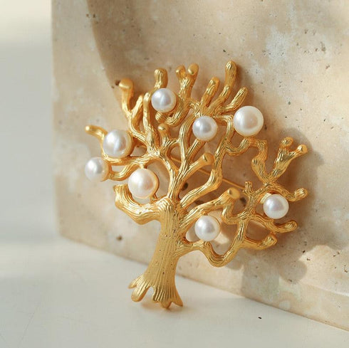 Tree of Life Vintage Pearl Brooch - House Of Pearls