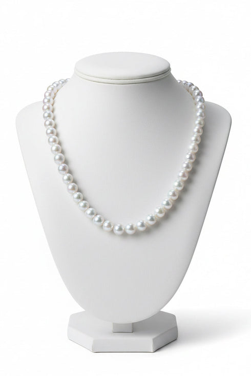 Aurora White Freshwater Pearl Strand Necklace (5–5.5mm)