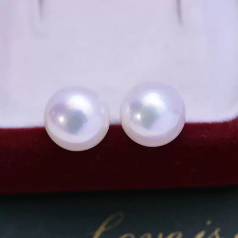 7-13mm Classic Oval Freshwater Pearl Stud Earrings - Earrings made with hand-selected pearls from House of Pearls