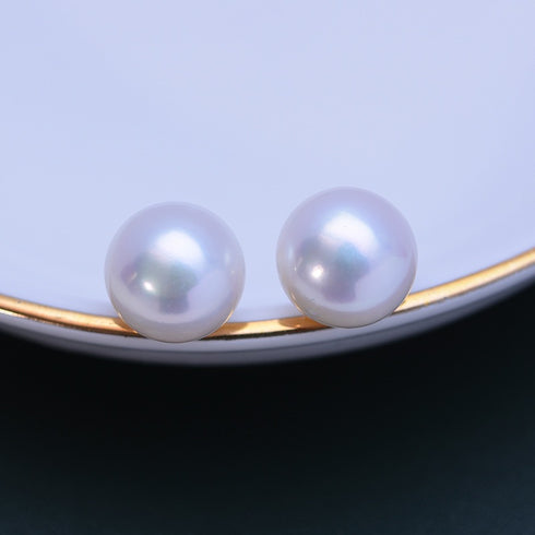 7-13mm Classic Oval Freshwater Pearl Stud Earrings - Earrings made with hand-selected pearls from House of Pearls