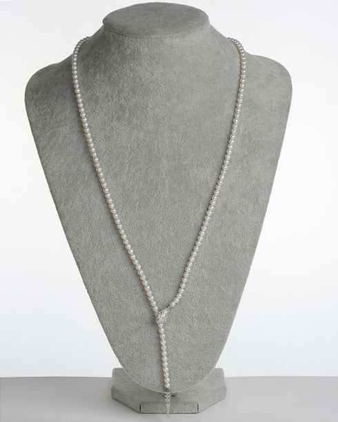 24'' Freshwater Pearl Snake Lock Y Shape Necklace - House Of Pearls