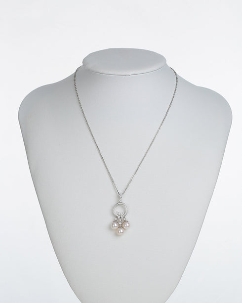 Dreamcatcher Three Pearls Pendant Necklace - House Of Pearls