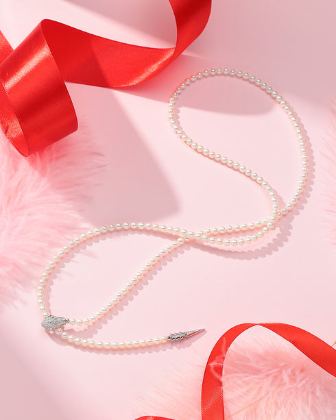 24'' Freshwater Pearl Snake Lock Y Shape Necklace - House Of Pearls