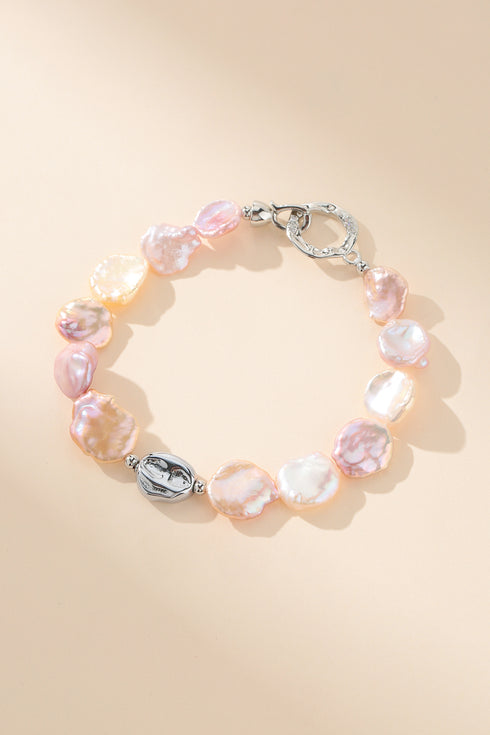 Baroque Keshi Pearl Floral Petal Set in Iridescent Pink-Purple - House Of Pearls