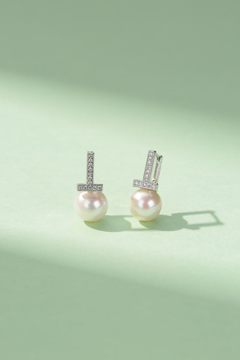 10-11mm Ziconia Pearl & Saskia Earrings - House Of Pearls